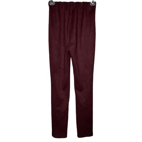 Avec les Filles Anthropologie plum split hem pants small faux suede - Picture 4 of 6